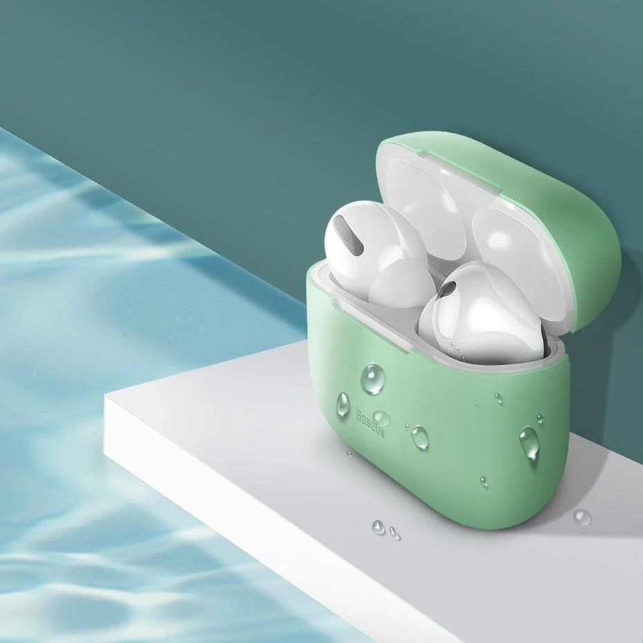 „Baseus“ silikagelio dėklo apsauga, skirta „Apple Airpods Pro“, rožinė (WIAPPOD-ABZ04)