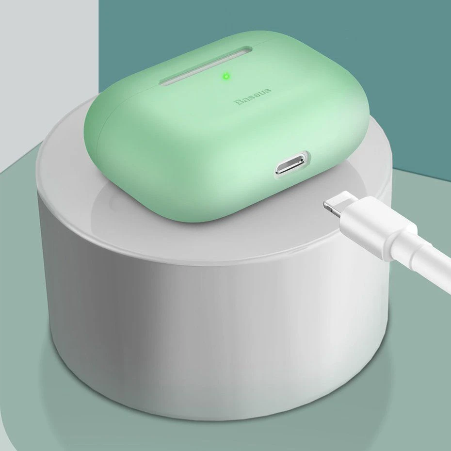 „Baseus“ silikagelio dėklo apsauga, skirta „Apple Airpods Pro“, rožinė (WIAPPOD-ABZ04)