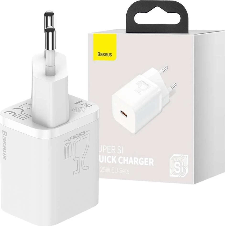 Baseus Super Si įkroviklis 1C 25W baltas