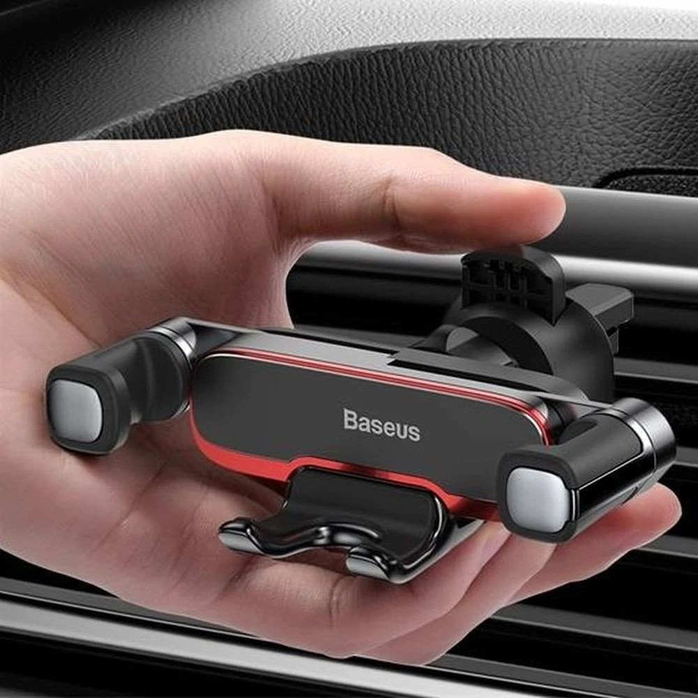 Baseus automobilinis laikiklis Mr Hui juodas, skirtas tvirtinti prie automobilio grotelių
