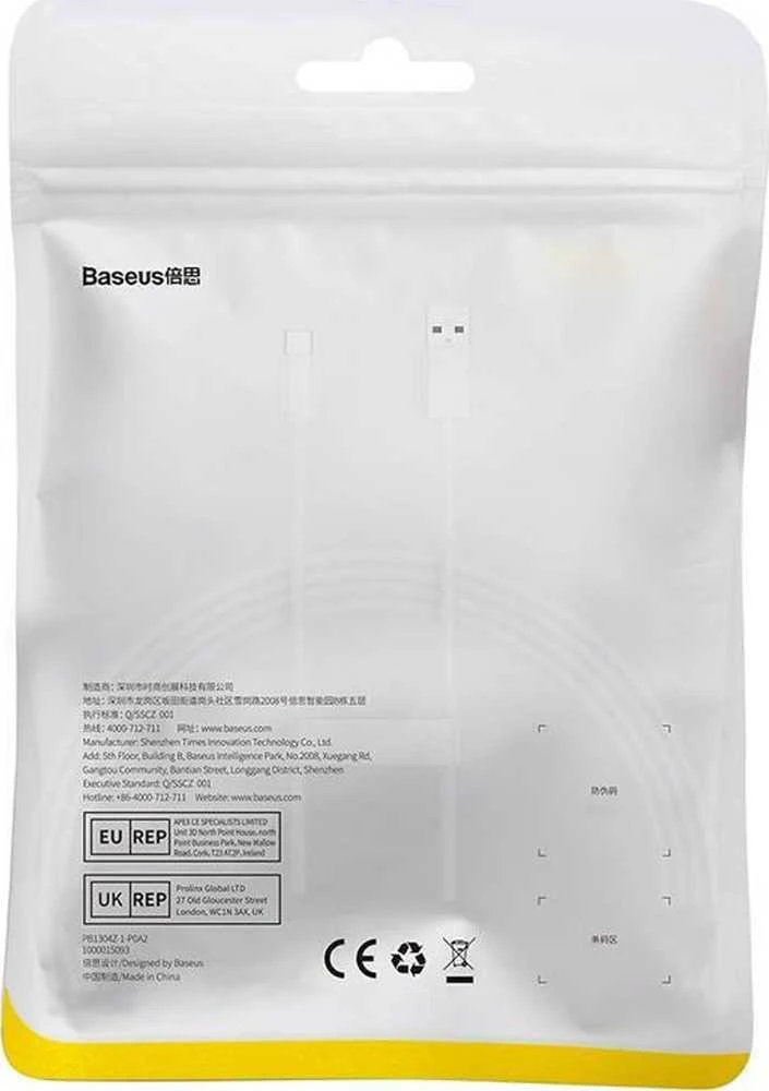 USB laidas per USB-C Baseus Superior 100 W 1.5 m (baltas)