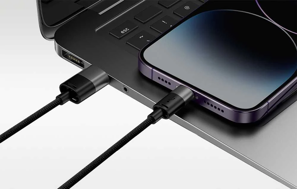 Greitas įkrovimas USB - M+L+C Baseus StarSpeed 3.5A 0.6m - Juodas