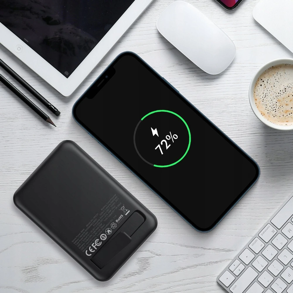 XO išorinė baterija magnetinė PR231 20W 10000mAh balta skirta MagSafe