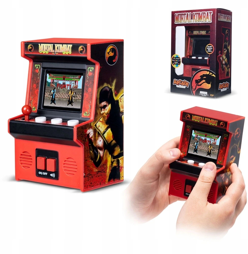 Basic Fun Mini Automat Konsolė Przenośna Gra Retro Mortal Kombat Arcade Classics / 09661