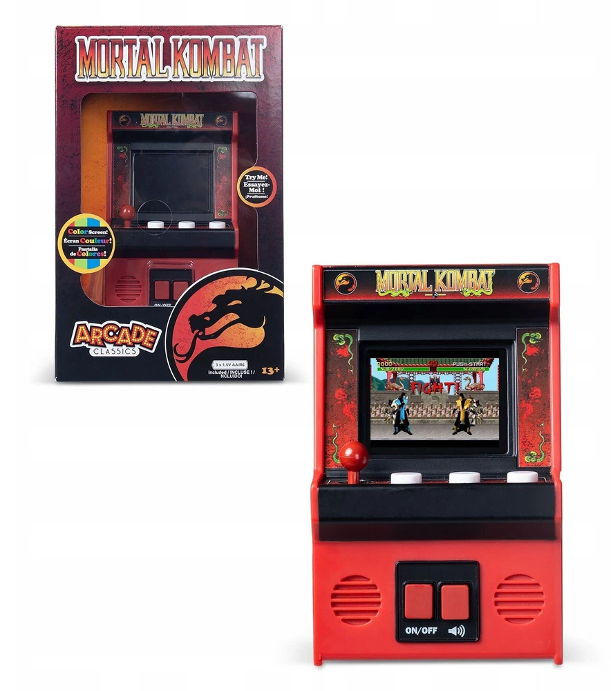 Basic Fun Mini Automat Konsolė Przenośna Gra Retro Mortal Kombat Arcade Classics / 09661