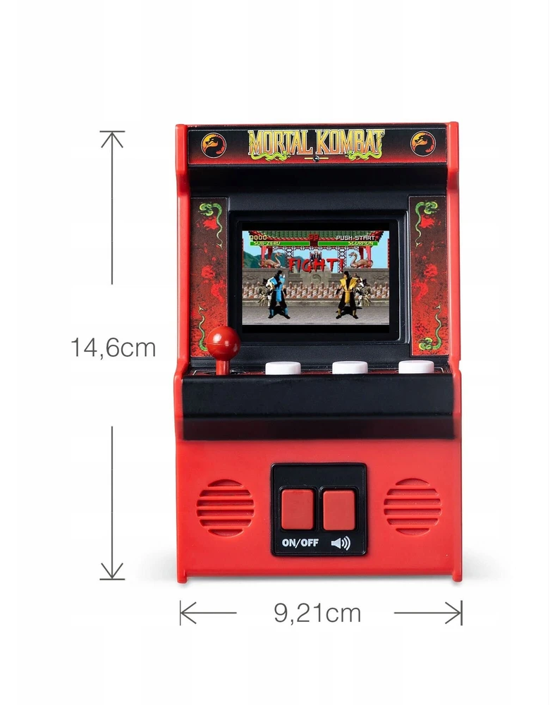 Basic Fun Mini Automat Konsolė Przenośna Gra Retro Mortal Kombat Arcade Classics / 09661