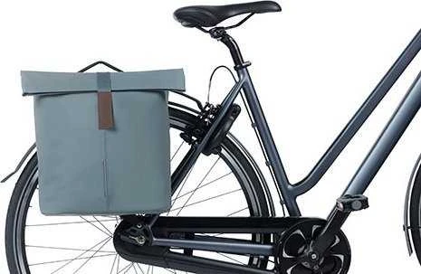 Basil Dviračio kuprinė miesto dviguba CITY DOUBLE PANNIER BAG 28-32L, Universal Bridge System, grafito mėlyna