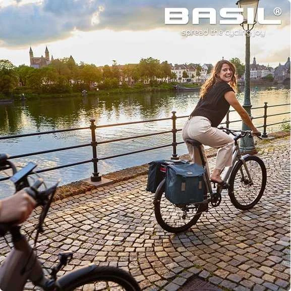 Basil ELEGANCE DVIGUBAS LAIKRAŠTIS MIK 40–49 l, MIK sistema (paruoštas kelionei), atsparus vandeniui, pilkšvai pilkos spalvos