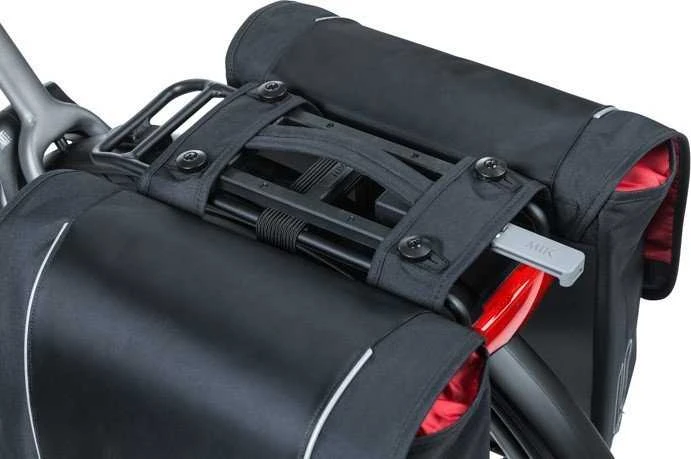 „Basil SPORT DESIGN“ dvigubas krepšys motociklui MIK 32 l, MIK sistema (paruoštas naudoti), juodas (NAUJIENA 2024 m.)