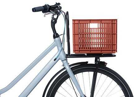 Basil Crate M terra red dviračio dėžė 29,5L