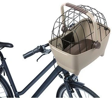Basil Krepšys priekiui ant vairo BASIL BUDDY DOG BICYCLE BASKET FRONT KF 32L, KF System, bisotti ruda (NEW)