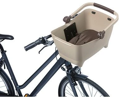 Basil Krepšys priekiui ant vairo BASIL BUDDY DOG BICYCLE BASKET FRONT KF 32L, KF System, bisotti ruda (NEW)