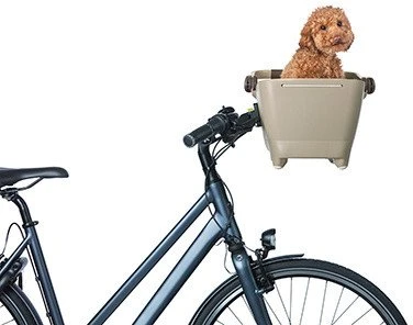 Basil Krepšys priekiui ant vairo BASIL BUDDY DOG BICYCLE BASKET FRONT KF 32L, KF System, bisotti ruda (NEW)