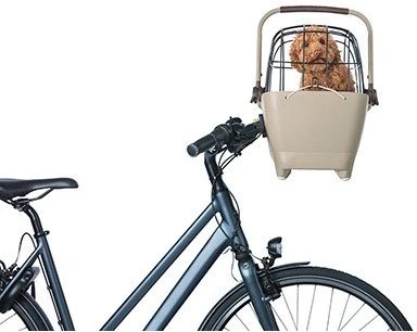 Basil Krepšys priekiui ant vairo BASIL BUDDY DOG BICYCLE BASKET FRONT KF 32L, KF System, bisotti ruda (NEW)