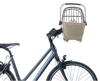 Basil Krepšys priekiui ant vairo BASIL BUDDY DOG BICYCLE BASKET FRONT KF 32L, KF System, bisotti ruda (NEW)