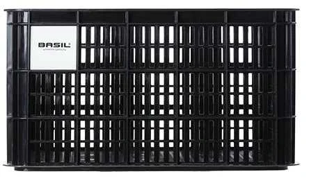 Plastikinė dviratė dėžė Basil - Dviratė modelis Crate - Juoda - Palaikymas pridedamas - 25L - Poilsio dviratis