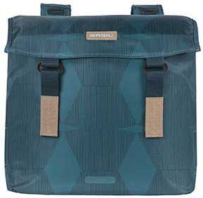 Basil Dviejų skyrių bagažinės krepšys BASIL ELEGANCE DOUBLE PANNIER BAG 40-49 Universal Bridge System, vandeniui atsparus estate mėlynas