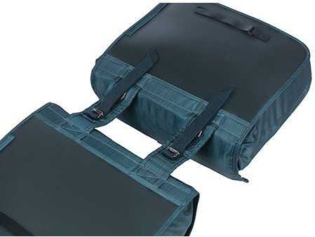 Basil Dviejų skyrių bagažinės krepšys BASIL ELEGANCE DOUBLE PANNIER BAG 40-49 Universal Bridge System, vandeniui atsparus estate mėlynas