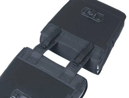 Basil miesto dviratininko sakva dviguba BASIL GO DOUBLE BAG 32L, Universal Bridge System, solid juodas (NEW 2025)