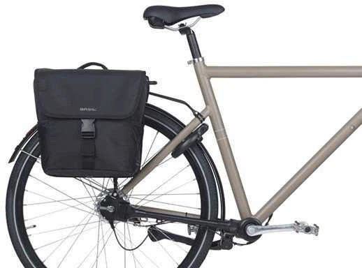 Basil Miesto kuprinė dviguba BASIL GO DOUBLE BAG MIK 32L MIK System (ready to go) solid juodas (NEW 2025)