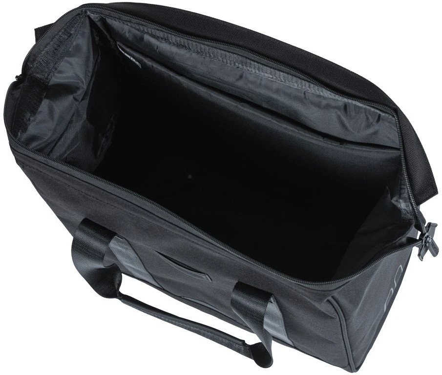Basil Miesto kuprinė vienvietė BASIL GRAND BICYCLE SHOPPER 23L, MIK Hooks System, neperšlampama juoda (NEW 2026)