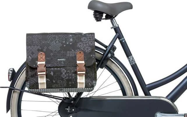 Basil Sakwa miesto dviguba BOHEME DOUBLE BAG 35L, tvirtinama prie diržų, vandeniui atsparus poliesteris, charcoal (NEW)