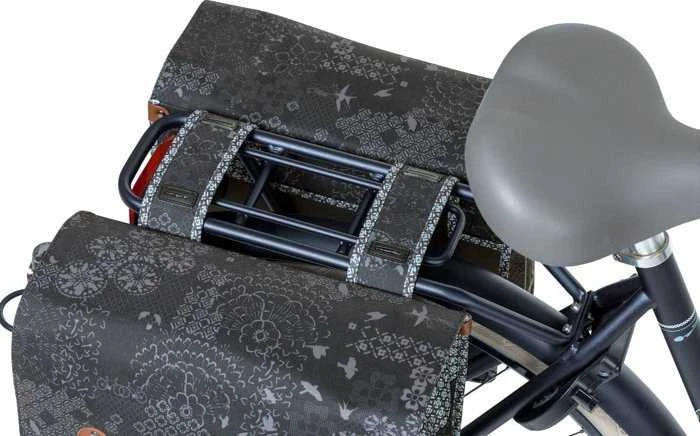 Basil Sakwa miesto dviguba BOHEME DOUBLE BAG 35L, tvirtinama prie diržų, vandeniui atsparus poliesteris, charcoal (NEW)