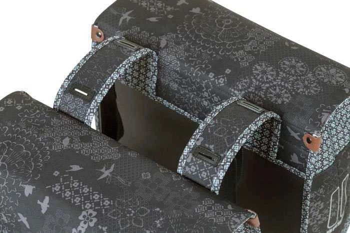 Basil Sakwa miesto dviguba BOHEME DOUBLE BAG 35L, tvirtinama prie diržų, vandeniui atsparus poliesteris, charcoal (NEW)