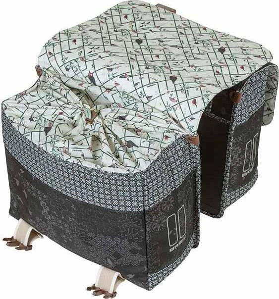 Basil Sakwa miesto dviguba BOHEME DOUBLE BAG 35L, tvirtinama prie diržų, vandeniui atsparus poliesteris, charcoal (NEW)