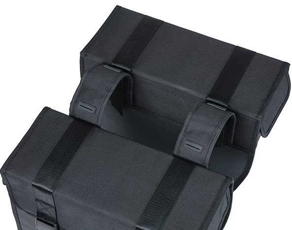 Basil Dviračio sakvo dviguba BASIL TOUR XL WATERPROOF DOUBLE PANNIER BAG 35L, Universal Bridge System, atspari vandeniui juoda (NEW)