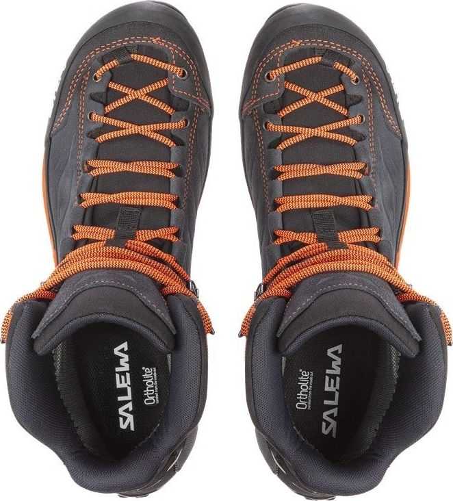Salewa „Buty Mtn Trainer Mid GTX“ batai, asfalto spalvos, oranžiniai, JK, 9,5 (44)