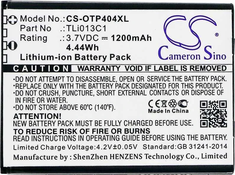 Bateria Cameron Sino Akumuliatorius Bateria Typ Tli013c1 Do Alcatel One Touch Go Flip V Ot-4043s Ot-4044t Ot-4044n 4052r 4052c / Cs-otp404xl
