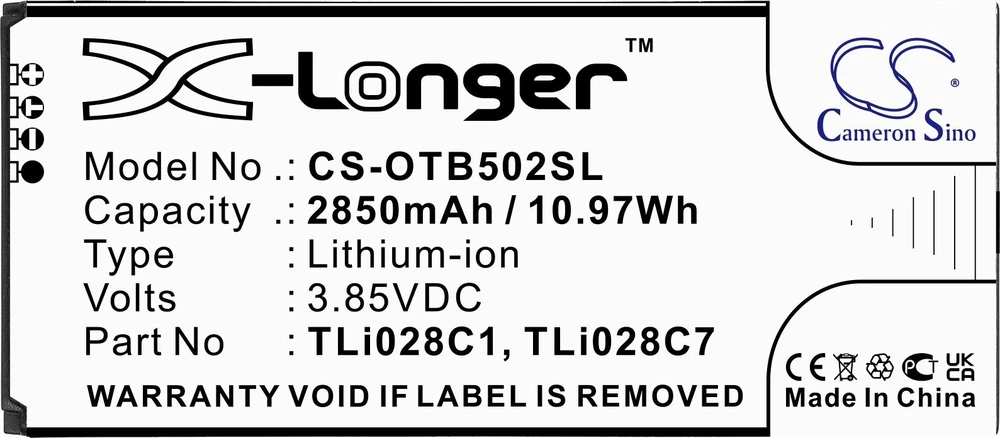 Bateria Cameron Sino Akumuliatorius Bateria Typ Tli028c1 Tli028c7 Do Alcatel 1b 2020 Ot-5002 Ot-5002a At&t / Cs-otb502sl