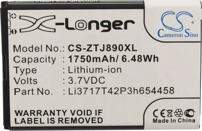 Cameron Sino 1750mAh akumuliatorius CS-ZTJ890XL