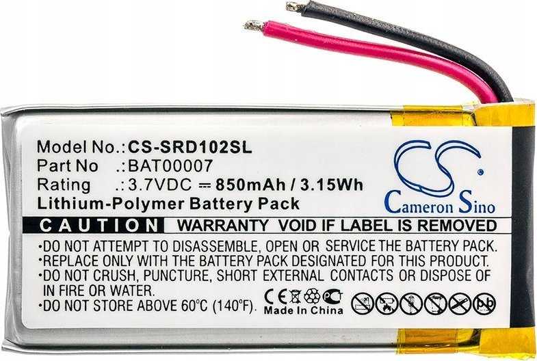 Cameron Sino Akumuliatorius Bateria Typ Bat00007 Do Cardo Scala Rider Packtalk Duo Srpt0102 / Cs-srd102sl