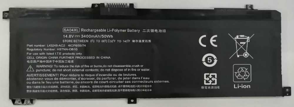 Bateria CoreParts Nešiojamas kompiuteris Baterija for HP 50,32Wh