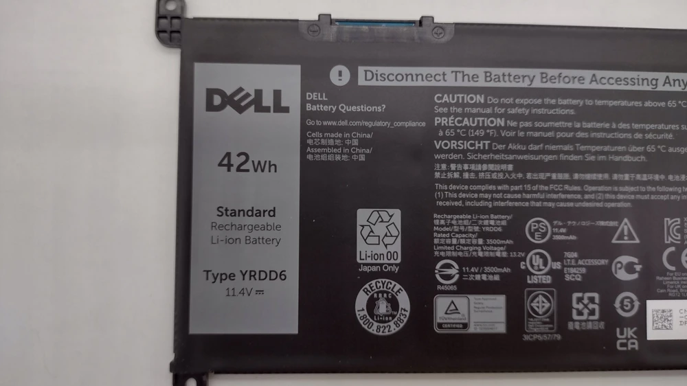 Bateria Dell 3-cell 42W/HR LI-ION for