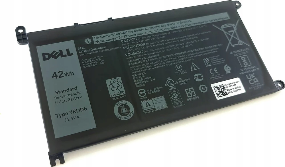 Dell 3 celių 42 W/val. ličio jonų akumuliatorius, skirtas „Inspiron NB“ kompiuteriui