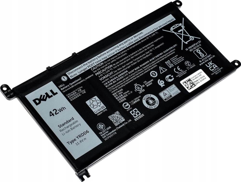 Dell 3 celių 42 W/val. ličio jonų akumuliatorius, skirtas „Inspiron NB“ kompiuteriui