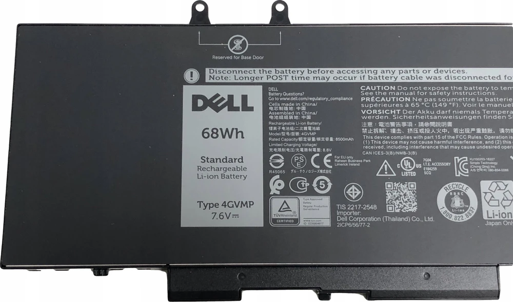 Bateria Dell Latitude 5400, 68WHr, 4 Cell,