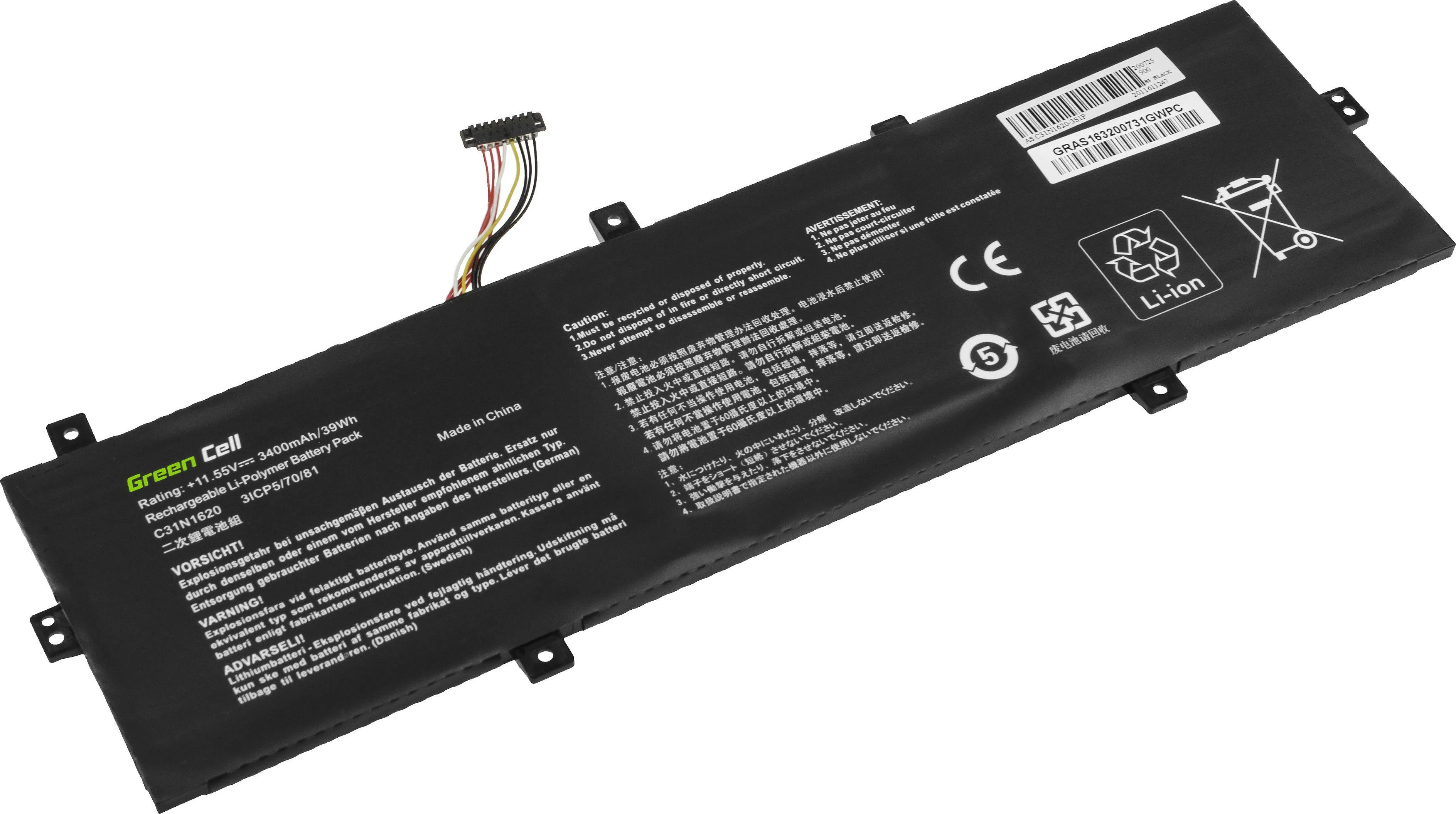 Žalias Cell Asus ZenBook UX430 UX430U UX430UA UX430UN UX430UQ