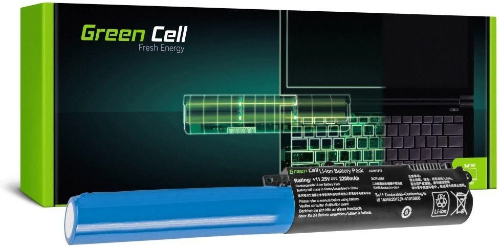 Žalias Cell Baterija Žalias Cell A31N1519 skirta Asus F540 F540L F540S R540 R540L R540S X540