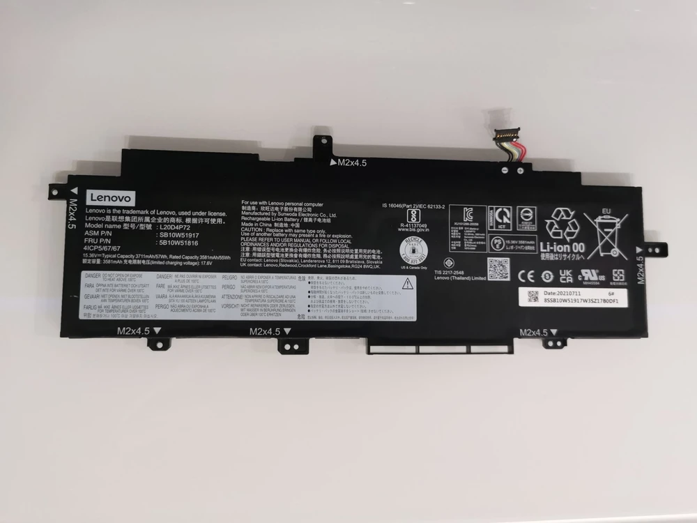 Bateria Lenovo 57Wh Li-ion internal laptop