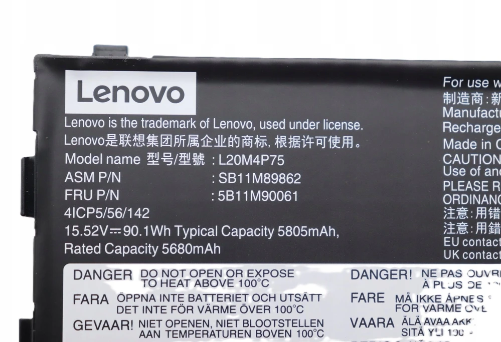 Bateria Lenovo 90.1Wh internal Lithium-Ion