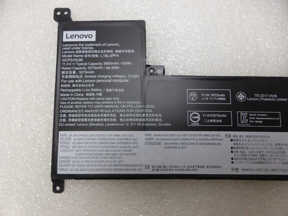 Bateria Lenovo LG L19L3PF4 11.4V42Wh3cell