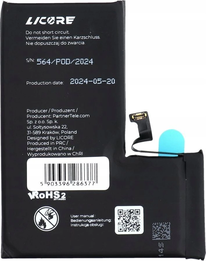 Licore LICOR baterija, skirta IPHONE 14 Pro 3200 mAh