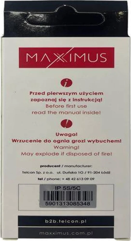 AKUMULIATORIUS MAXXIMUS IPHONE 5S/5C 1600mAh