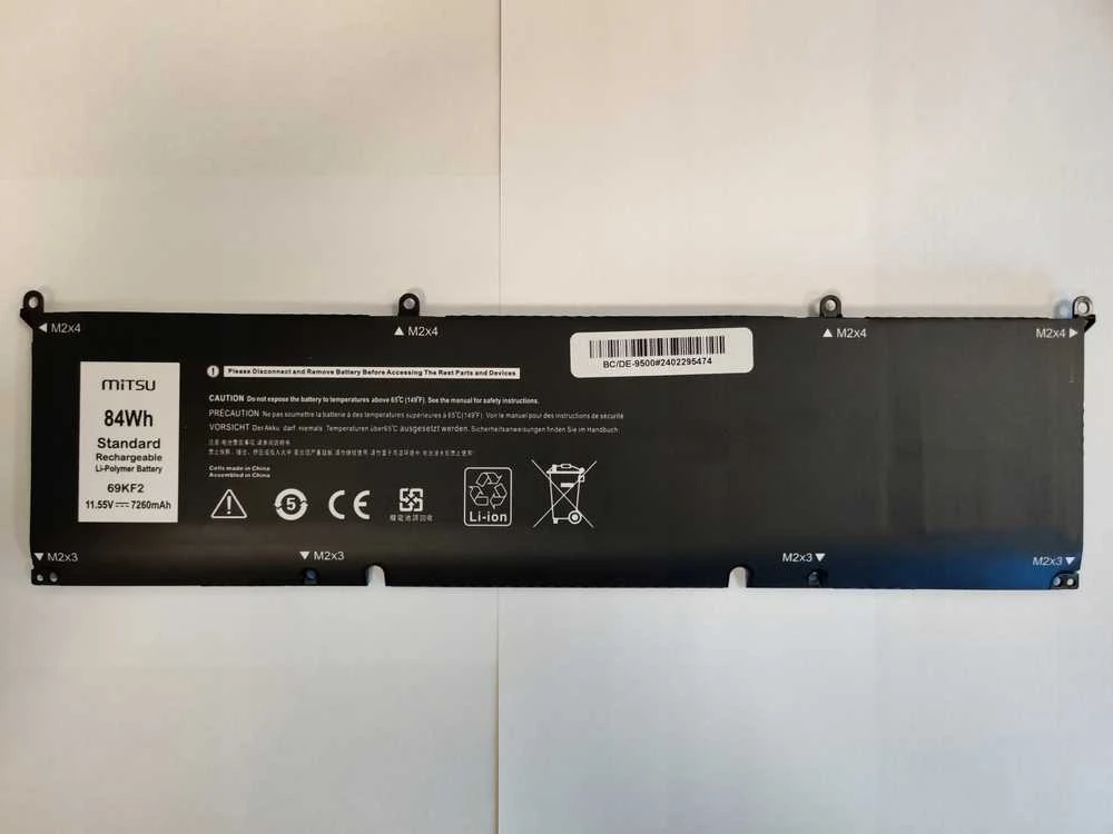 Mitsu Baterija 69KF2 do Dell Alienware M17 M15 R3 R4 Precision 5550 XPS 9500 9510 7260 mAh (84 Wh) 11,55 V