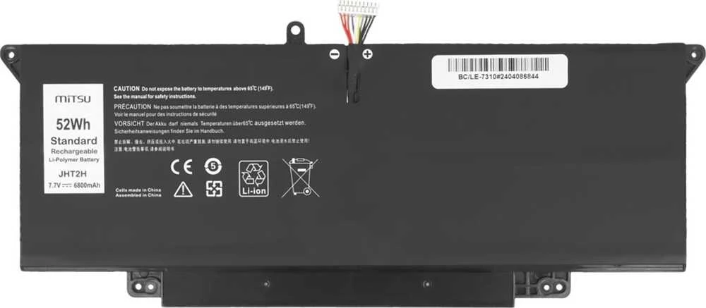 Mitsu Baterija JHT2H do Dell Latitude 7410 2-in-1 7310 2-in-1 P33S P34S 6800 mAh (52 Wh) 7,7V