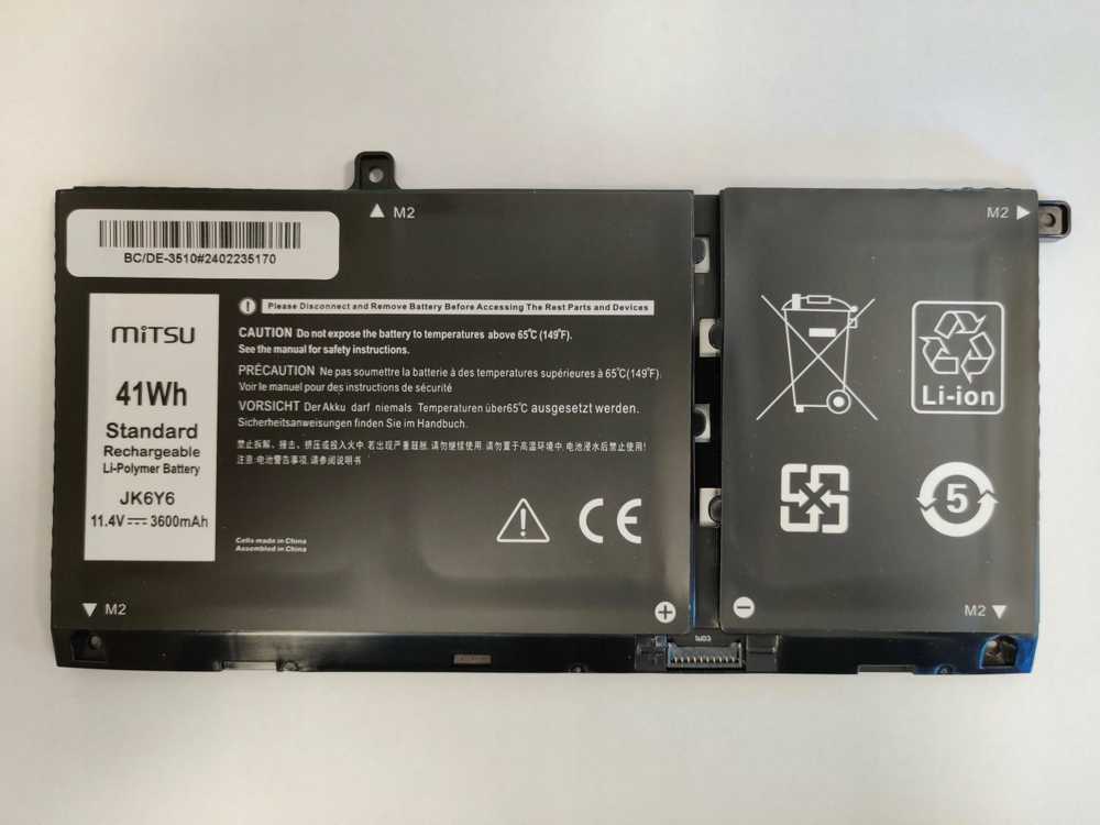 „Mitsu“ JK6Y6 baterija, skirta „Dell Platinum 3410 3510 Inspiron 5401 5402 5501 5502 5505“ 3600 mAh (41 Wh) 11,4 V